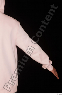 Danior arm casual dressed upper body white hoodie 0005.jpg